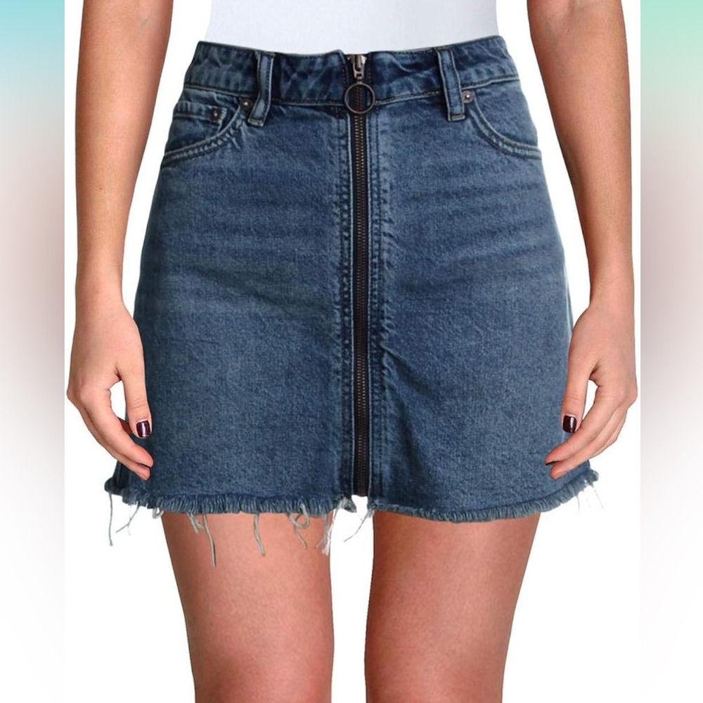 WE THE FREE Jean mini skirt